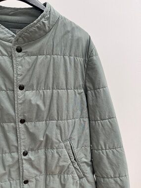 SKU Save Khaki United California snap front quilted bomber jacket L green USA
